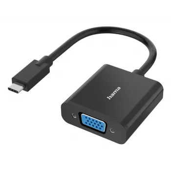 Hama 00300088 vaizdo adapteris USB-C į VGA (D-Sub) juodas