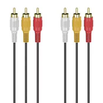Hama 00305014 garso kabelis 3 m 3 x RCA juodas
