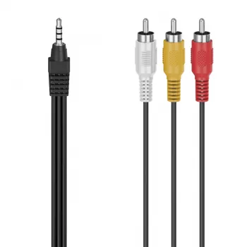 Hama 00305016 garso kabelis 1,5 m 3,5 mm 3 x RCA juodas