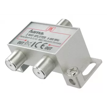 Kabelinis skirstytuvas HAMA Classic Line 2 kryptys – 2 išėjimai koaksialiniams TV/antena kabeliams