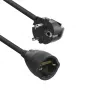 ACT Powercord prailginimo laidas CEE 7/7 kištukas (kampuotas) - CEE 7/7 lizdas juodas 10 m