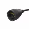 ACT Powercord prailginimo laidas CEE 7/7 kištukas (kampuotas) - CEE 7/7 lizdas juodas 10 m