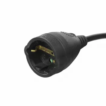 ACT Powercord prailginimo laidas CEE 7/7 kištukas (kampuotas) - CEE 7/7 lizdas juodas 10 m