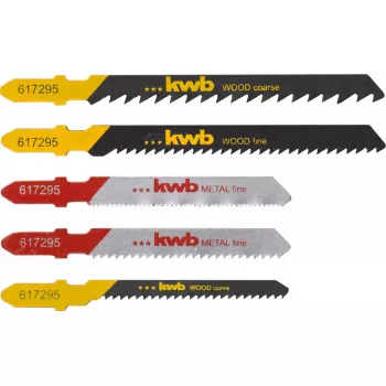 Pjūklelio geležtės KWB 617295, HCS plienas, 5 vnt.