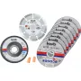 Pjovimo diskų rinkinys KWB 712041 Starter Set 10 vnt. plokščiu centru plytoms, marmurui, plienui