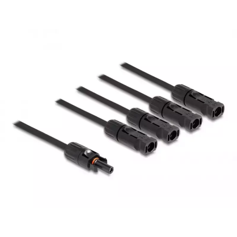 Kabelio skirstytuvas DeLOCK DL4 Solar Splitter Cable 1 x moteriškas į 4 x vyriškus 50 cm juodas