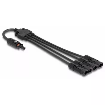 Kabelio skirstytuvas DeLOCK DL4 Solar Splitter Cable 1 x moteriškas į 4 x vyriškus 50 cm juodas