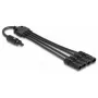 Kabelio skirstytuvas DeLOCK DL4 Solar Splitter Cable 1 x moteriškas į 4 x vyriškus 50 cm juodas