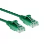 ACT Green 0,15 m LSZH U/UTP CAT6 duomenų centro plonas šuolinis laidas, apsaugotas nuo užsikabinimo, su RJ45 jungtimis