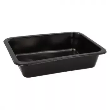 Vienkartinis maisto laikymo indas Papstar 96552, polipropilenas, juodas, 227x178x45 mm