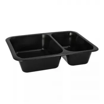 Vienkartinis maisto laikymo indas Papstar 96553, polipropilenas, juodas, 227x178x45 mm