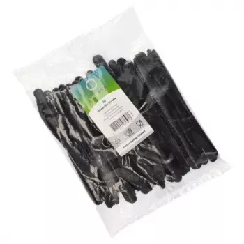 Vienkartinė šakutė Papstar 96436 Polistirolas 50 vnt Juoda 185 mm