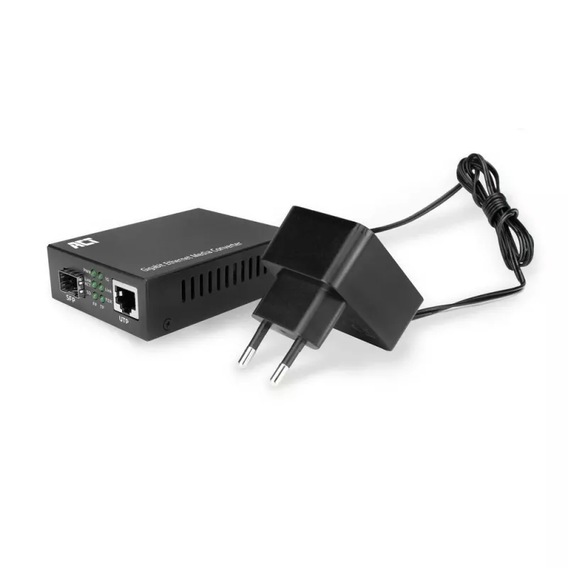Tinklo medijos keitiklis ACT AC4451 1000 Mbit/s Daugiamodis Vienmodis Juodas