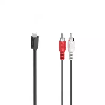Hama 00200730 garso laidas 1,5 m RCA USB juodas