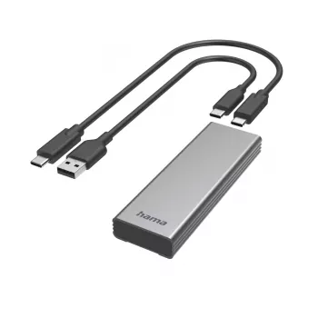 SSD dėklas Hama 00200764 pilkas M.2 10 Gbit/s USB Type-C