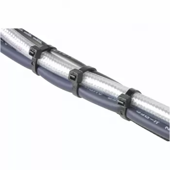 Hama 00221002 lipnusis kabelio raištis su užsegimu, plastikinis, juodas, 150 vnt.