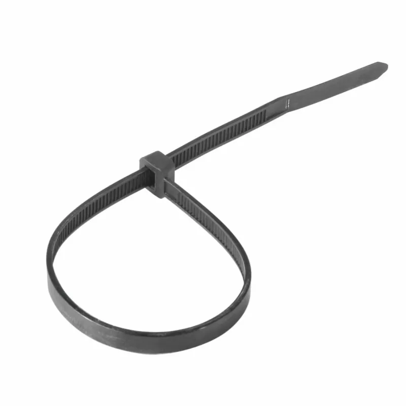 Hama 00221002 lipnusis kabelio raištis su užsegimu, plastikinis, juodas, 150 vnt.