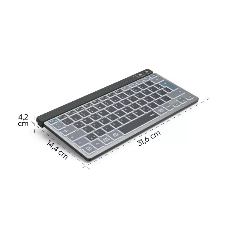 Hama WK-700 klaviatūra Namai/Biuras Bluetooth QWERTZ vokiška Antracitinė, Juoda, Mėlyna