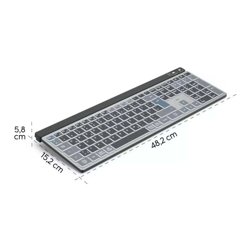 Hama WK-750 klaviatūra Namai/Biuras Bluetooth QWERTZ vokiška Antracitas, Juoda, Mėlyna