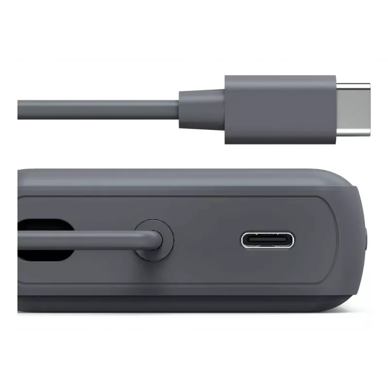 Hama „Travel“ Power Pack su kabeliu, 10000mAh, 2 išėjimai: 2x USB-C, antracitas
