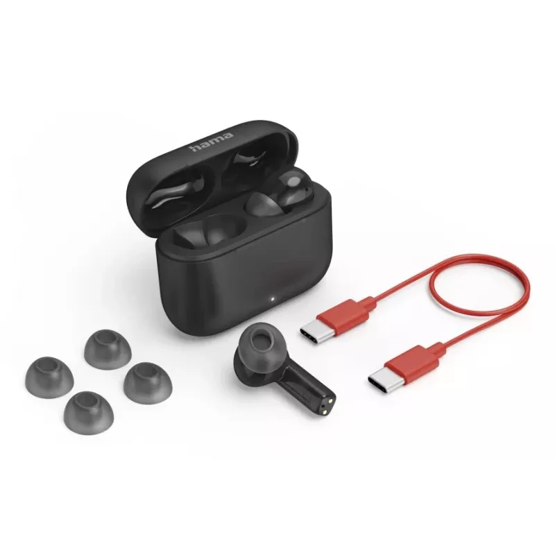 Hama Passion Clear II belaidės ausinės TWS į ausis skambučiams/muzikai Bluetooth juodos