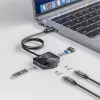 Manhattan USB-C ir USB-A 4 prievadų jungiklis / stotelė, 2x USB-A, 2x USB-C, 5 Gbps, kampuoti prievadai, maitinamas per USB