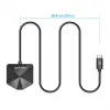 Manhattan USB-C ir USB-A 4 prievadų jungiklis / stotelė, 2x USB-A, 2x USB-C, 5 Gbps, kampuoti prievadai, maitinamas per USB