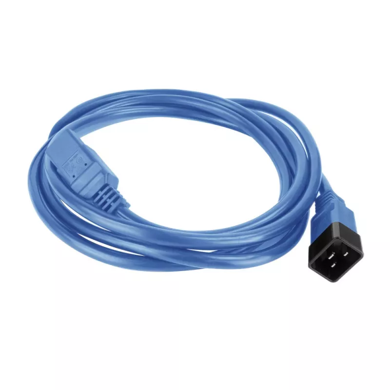 Maitinimo laidas ACT C20–C21 IEC60320 mėlynas 1 m, 250 V, 16 A