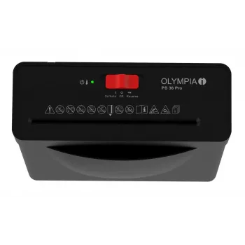 Popieriaus smulkintuvas Olympia PS 36 Pro – juostinis pjovimas, 8 L krepšelis, 72 dB, juodas