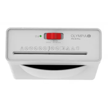 Popieriaus smulkintuvas Olympia PS 36 Pro juostinis pjovimas, 8 L krepšelis, 72 dB, baltas