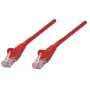 Intellinet tinklo jungiamasis kabelis, Cat5e, 7,5 m, raudonas, CCA, U/UTP, PVC, RJ45, auksuoti kontaktai, be užkliuvimo, su apsauginiu gaubteliu, viso gyvenimo garantija
