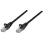 Intellinet tinklo jungiamasis kabelis, Cat5e, 7,5 m, juodas, CCA, U/UTP, PVC, RJ45, auksuoti kontaktai, apsaugotas nuo užkabinimo, su gaubtuku, viso gyvenimo garantija