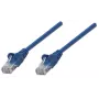 Intellinet tinklo jungiamasis kabelis, Cat6, 3 m, mėlynas, CCA, U/UTP, PVC, RJ45, auksuoti kontaktai, apsaugotas nuo užkliuvimo, su gaubtuku, viso gyvenimo garantija
