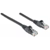 Intellinet tinklo jungiamasis kabelis, Cat6, 1,5 m, juodas, CCA, U/UTP, PVC, RJ45, auksuoti kontaktai, su apsauga nuo užkliuvimo, su batu, garantija visam laikui