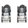 Intellinet tinklo jungiamasis kabelis, Cat6, 1,5 m, juodas, CCA, U/UTP, PVC, RJ45, auksuoti kontaktai, su apsauga nuo užkliuvimo, su batu, garantija visam laikui