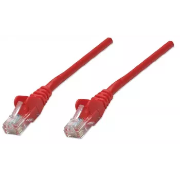 Intellinet tinklo jungiamasis laidas, Cat6, 0,5 m, raudonas, CCA, U/UTP, PVC, RJ45, auksuoti kontaktai, be užkabliukų, su apsauginiu gaubteliu, viso gyvenimo garantija
