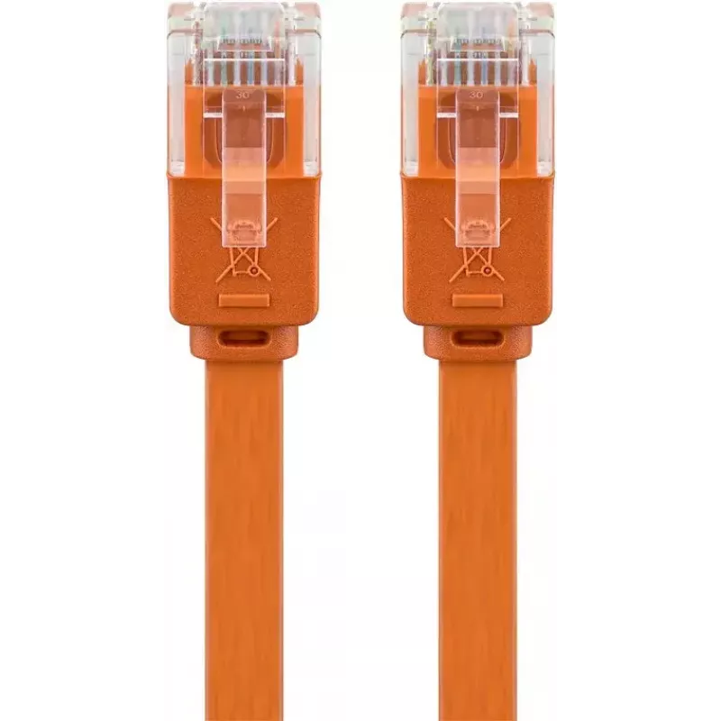 Plokščiasis jungiamasis kabelis Goobay CAT 6 U/UTP oranžinis 1,5 m