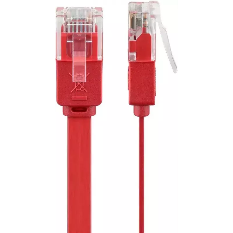 Goobay CAT 6 Flat Patch Cable U/UTP raudonas 2 m