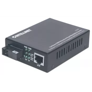 Intellinet Fast Ethernet WDM dvikryptis vienmodis medijos keitiklis, 10/100Base-Tx į 100Base-Fx (SC) vienmodis, 20 km, WDM (Rx1550/Tx1310)