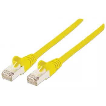 Intellinet tinklo jungiamasis kabelis, Cat6A, 15 m, geltonas, varinis, S/FTP, LSOH / LSZH, RJ45, auksuoti kontaktai, su apsauginiu gaubteliu, su įvore, viso gyvenimo garantija