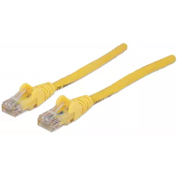 Intellinet tinklo jungiamasis laidas, Cat6A, 30 m, geltonas, varinis, S/FTP, LSOH / LSZH, PVC, RJ45, paauksuoti kontaktai, su apsauginiu gaubteliu, su įvore, viso naudojimo garantija