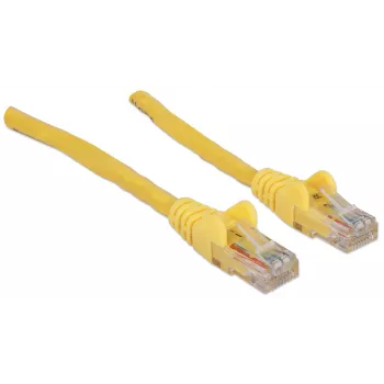 Intellinet tinklo jungiamasis laidas, Cat6A, 30 m, geltonas, varinis, S/FTP, LSOH / LSZH, PVC, RJ45, paauksuoti kontaktai, su apsauginiu gaubteliu, su įvore, viso naudojimo garantija