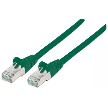 Intellinet Network Patch Cable, Cat6A, 30m, Žalias, Varis, S/FTP, LSOH / LSZH, PVC, RJ45, Auksuoti kontaktai, Apsaugotas nuo užkliuvimo, Su batu, Viso gyvenimo garantija