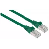 Intellinet Network Patch Cable, Cat6A, 30m, Žalias, Varis, S/FTP, LSOH / LSZH, PVC, RJ45, Auksuoti kontaktai, Apsaugotas nuo užkliuvimo, Su batu, Viso gyvenimo garantija