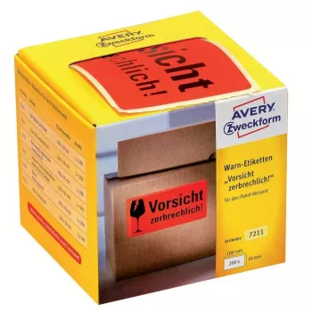 Lipnus etiketės Avery 7211 Raudonos užapvalintais kampais
