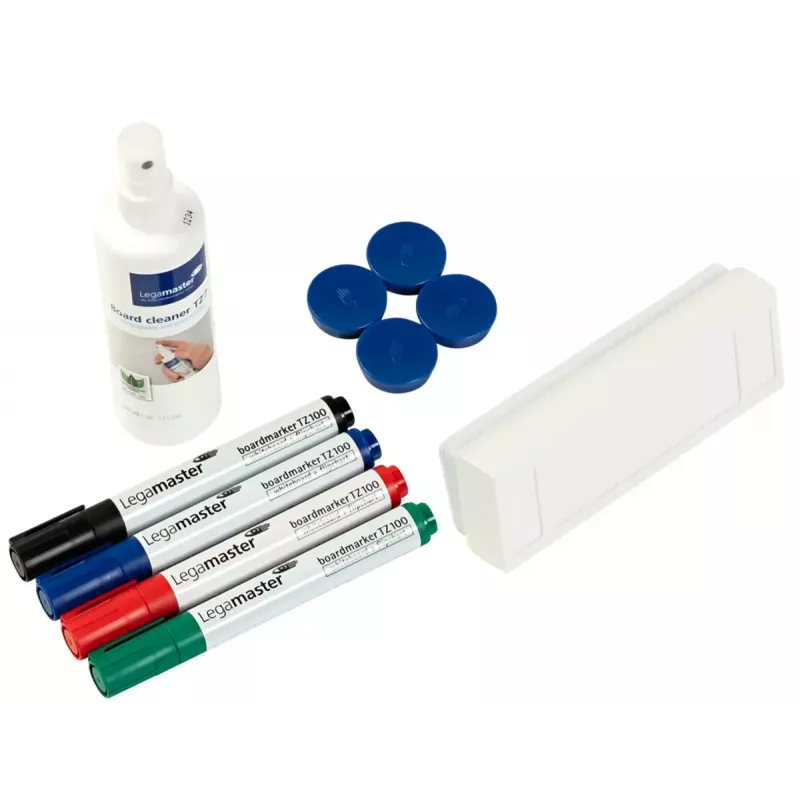 Priedų rinkinys baltosioms lentoms Legamaster basic 10 dalių, suderinamas su Legamaster UNIVERSAL, įvairiaspalvis, 225×45×255 mm