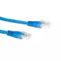 ACT Blue 1 m LSZH U/UTP CAT6 jungiamasis kabelis su RJ45 jungtimis