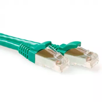 ACT Green 1,5 m S/FTP CAT6A patch kabelis su apsaugotais RJ45 kištukais