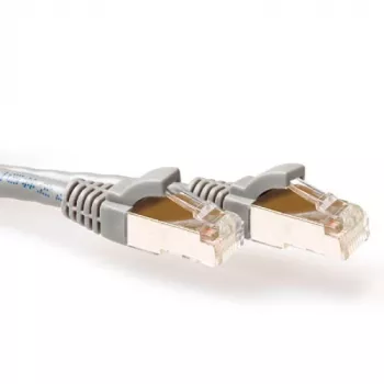 ACT Pilka 25 metrų SFTP CAT6A jungiamasis kabelis su apsaugotais RJ-45 kištukais