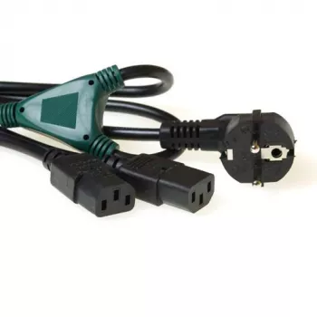 ACT AK5055 maitinimo šakotuvas CEE7/7 kištukas - 2× C13, 1,20 m